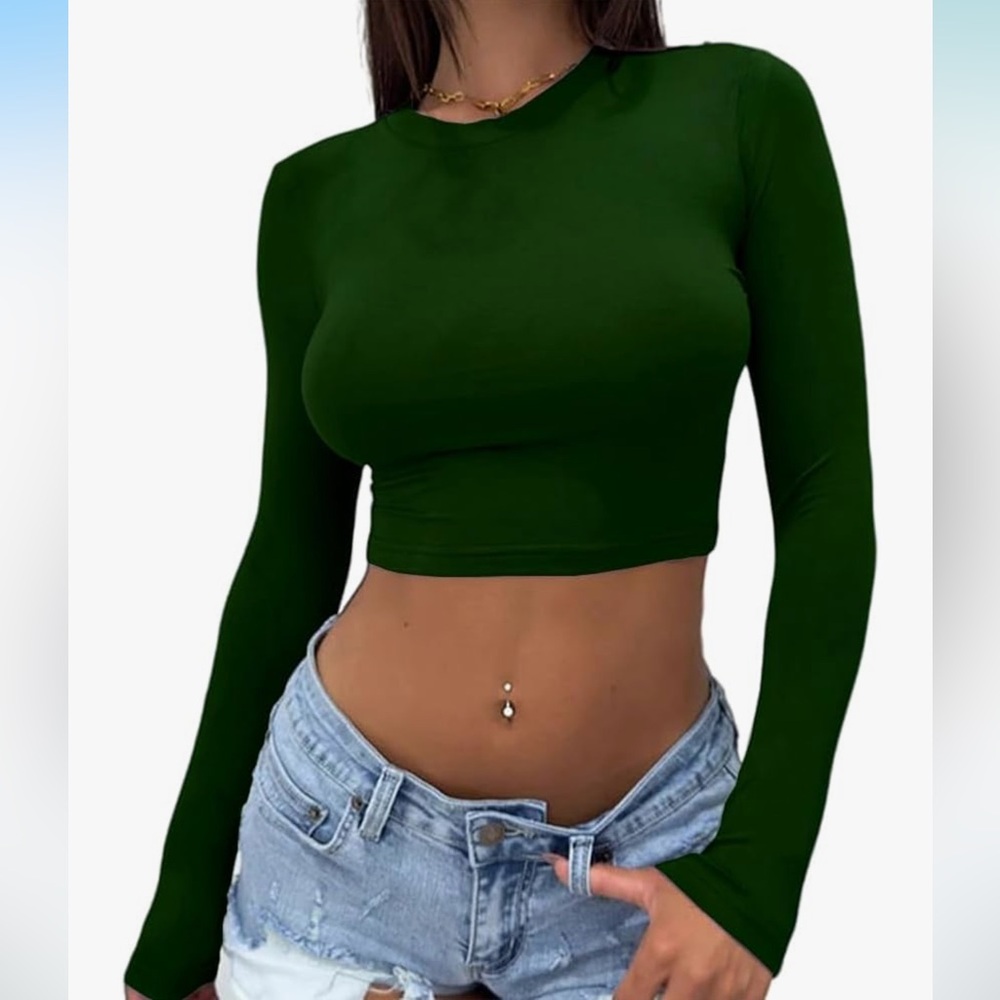 NWT long sleeve crop top